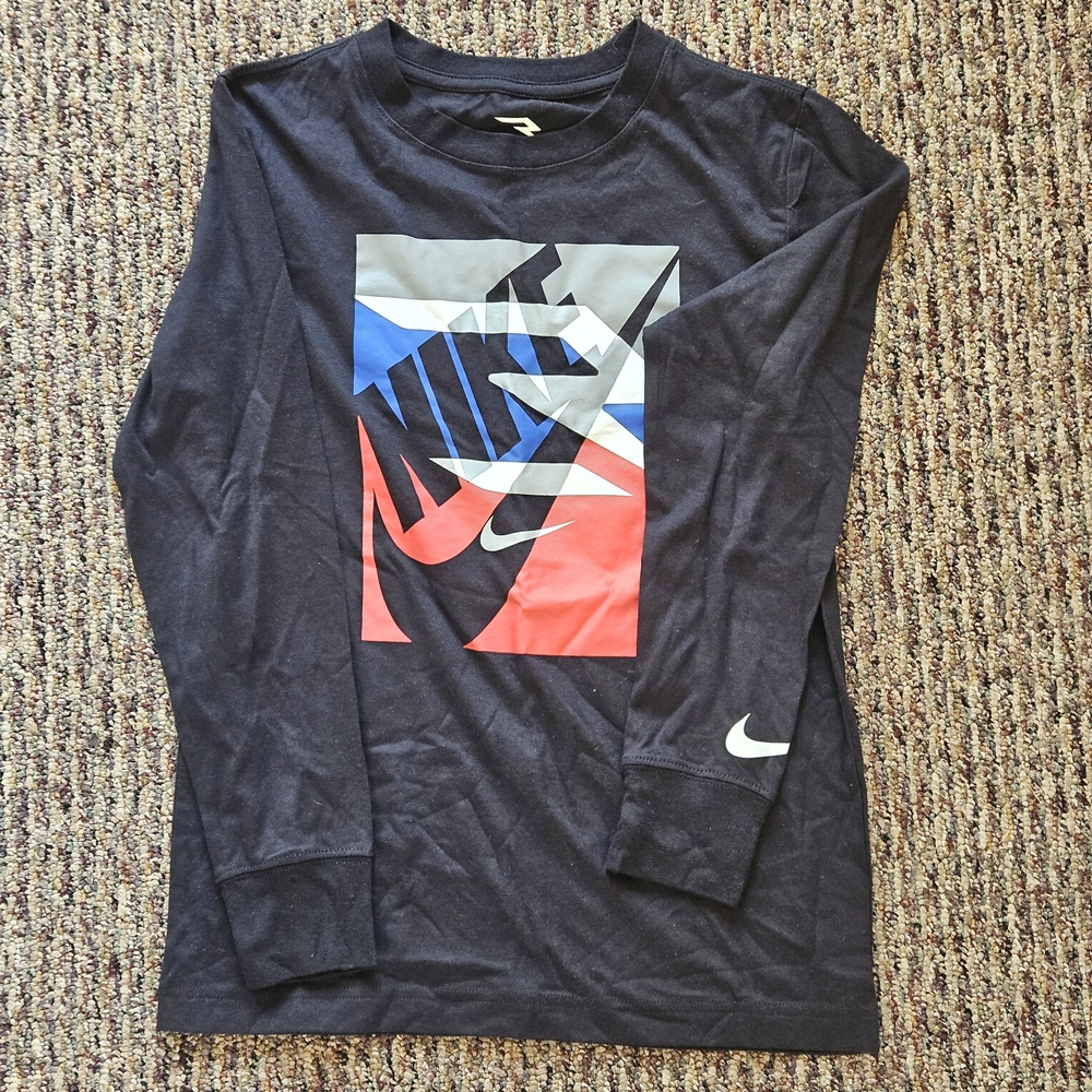 Nike Kids Long Sleeve Tee - Black, Red, Blue